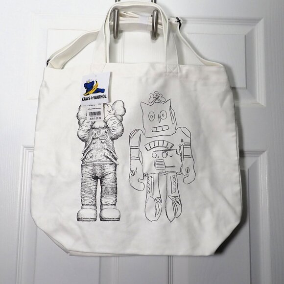KAWS Uniqlo + Warhol 2-Way Tote Bag - Picture 2 of 4